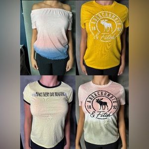 Abercrombie shits ( orange,pink,blue,white)